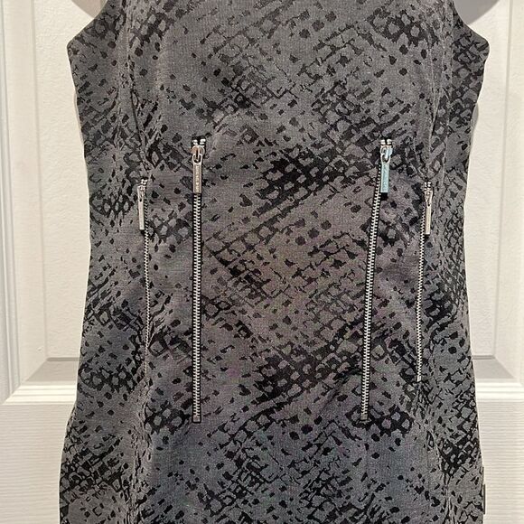 Michael Michael Kors‎ Grey/Black Sleeveless Dress Size 4 - Picture 3 of 12